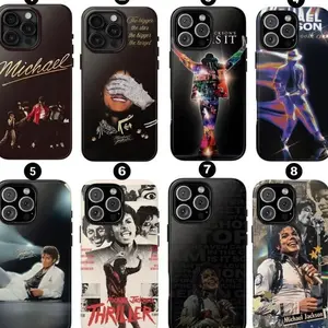 Michael Jackson Iconic Glove Tough Phone Case, Crystal Shockproof Drop Protection Cover for Legendary Singer Fans Compatible with iPhone X, 11, 12, 13, 14, 15, 16, 17 Series & Galaxy Series