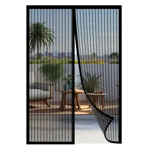 Heavy duty magnetic screen door - self sealing, hands-free mesh insect proof, suitable for pets and children, can be installed with magnetic strips, durable nylon material, bohemian style, hand wash only, insect proof isolation door