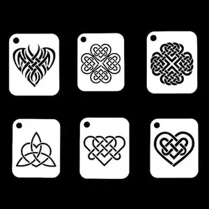 Celtic Heart Stencil for airbrushing by NO-NAME Brand - (Small)