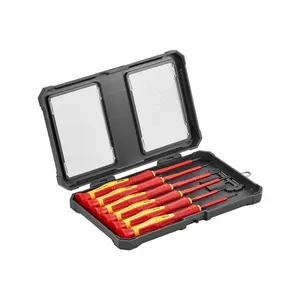 VEVOR Insulated Screwdriver Set, 6-Piece Professional Electrical Screwdriver Set, 1000V Insulated Electrician Tool Set, with Magnetic Phillips Slotted Tips, 360-Degree Rotating Screwdriver and Bag