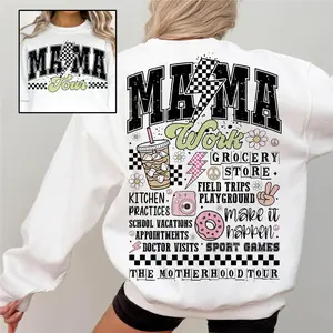 Sale Up To 70% - The Motherhood Tour Shirt 2 Sides Sweatshirt, Funny Mom Life Graphic Tee - Motherhood Gift, MAMA Make it All Happen Sweatshirt, Mother's Day Gift, Motherhood Tour Sweatshirt, Trendy Mothers Day Sweatshirt, Made In USA