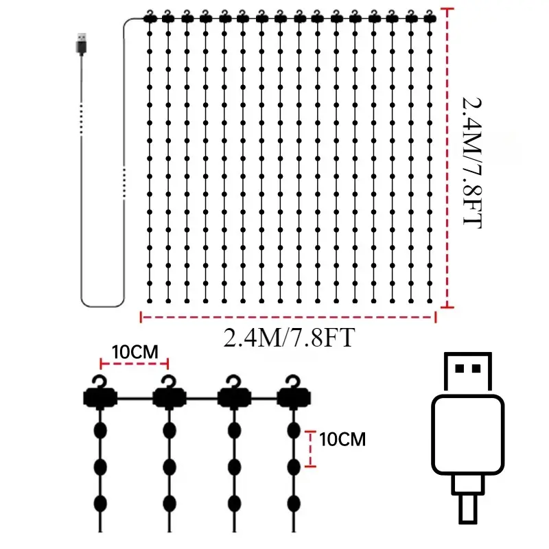 USB 2.4×2.4m IDeal LED app