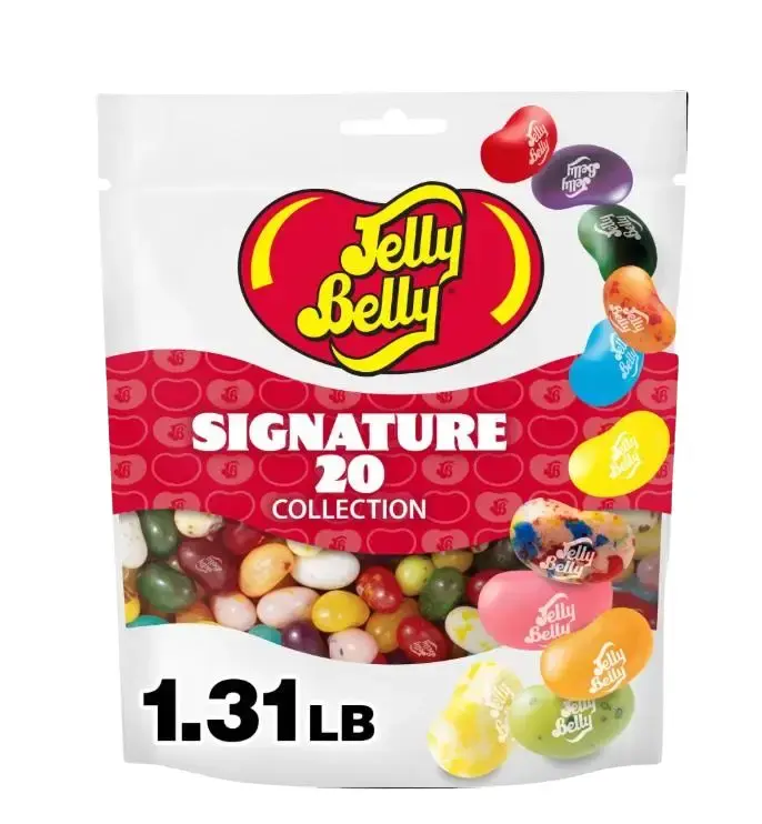 Jelly Belly Signature 20 Collection Jelly Beans, 1 Stand-Up Bag, Premium Snacks for Flavor Aficionados, Assortment May Vary, 1.31 lb Sweet Candy