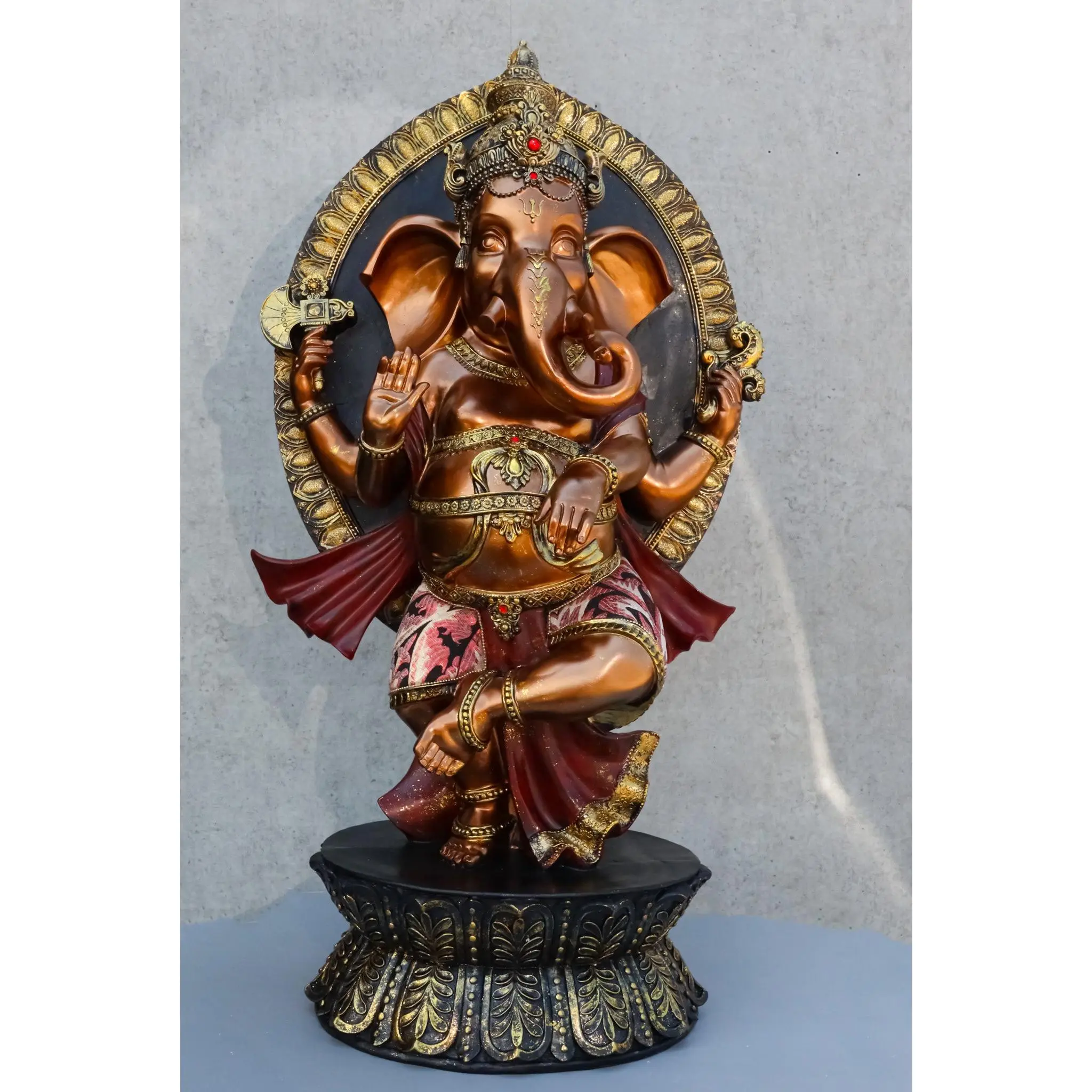 Ebros Large 28.5" Tall Hindu Supreme God Dancing Avatar Nritya Ganesha Chaturthi in Yoga Pose Statue Elephant Deity Patron of Success Arts and Wisdom Hinduism Vastu Altar Decorative