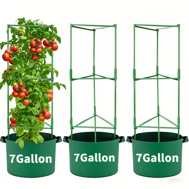 3pcs Large Capacity Heavy-Duty Planting Bags with Handles, Portable & Lightweight, Non-Woven Fabric, Tear-Resistant, Durable for Outdoor Use, Heavy Duty Planter