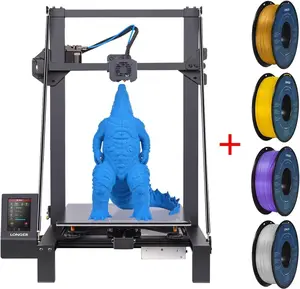 Longer LK5 Pro 3D Printer, 3D Printer with 4.3" Color Touch Screen, FDM 3D Printers for DIY Home and School，Large Print Size 11.8"x11.8"x15.7"and 4KG PLA Filament (Gold+Yellow+Purple+Grey,Random