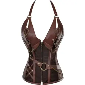 Womens Steel Boned Retro Goth Steampunk Corset
