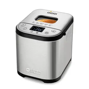 Automatic Bread Maker, 2LB 1.5LB 1LB Bread Maker Machine with  with Gluten-Free Setting, 15-in-1 Stainless Steel Bread Maker with Recipes