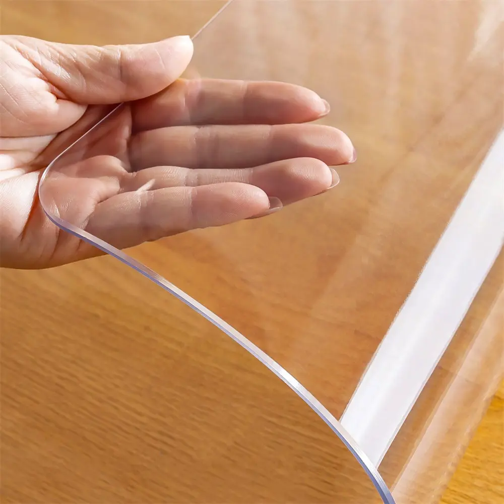 1.5mm Knife-Resistant Central Kitchen Standard Tablecloth - Vegetable & Fruit Juice Impermeable, High-Pressure Rinse-Safe, No Rolling Edges, Fitted Counter Cover, Protective, Durable, Easily Cleanable