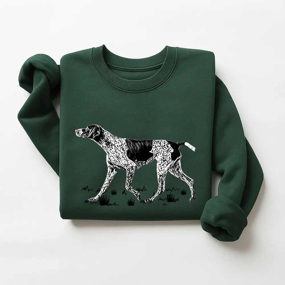 Women's Hunting Crewneck Sweatshirt - Long Sleeve Cotton Pullover, Polyester-Blend Apparel for Hunters (Mallard Duck, Deer, Turkey Themes), Unisex Nature Animal Lover Garment