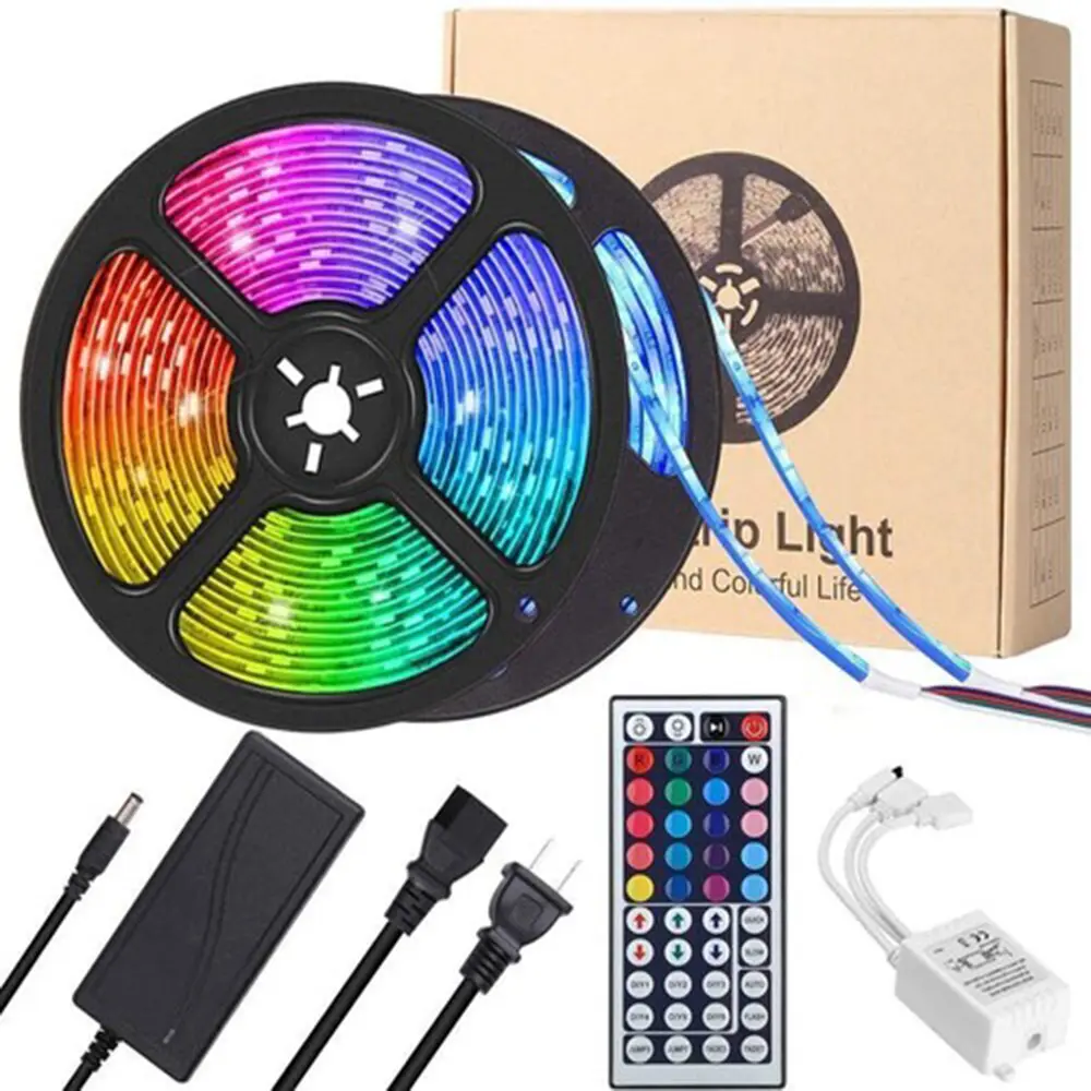 32ft Flexible Tape LED Lights, 12V Safe Waterproof Adjustable RGB Lighting, Remote-Controlled Room Decor for Home Festival Parties, Led Lights Bedroom, Rgb Light Effect