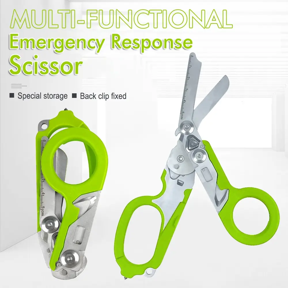 Hawk Folding Scissors Portable Pliers Outdoor Security Survival Tool, 420hc Stainless Steel Extendable Pliers, Durable & Compact Design, Heavy Duty Cutting Scissor, Cutting Supplies
