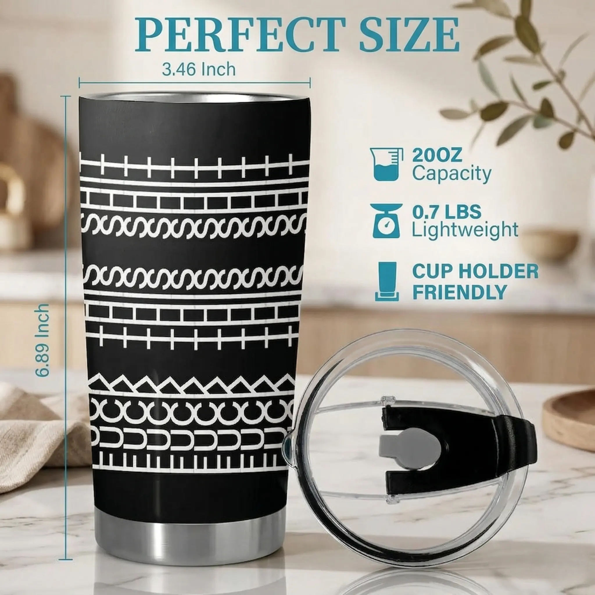 20oz Insulated Stainless Steel Hidden Halloween Message Tumbler - Leakproof Lid Vacuum Flask, Iced Tea Travel Cup, Sarcastic Office Humor Gift for Coworkers