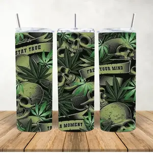 Marijuana Skull 20oz Tumbler