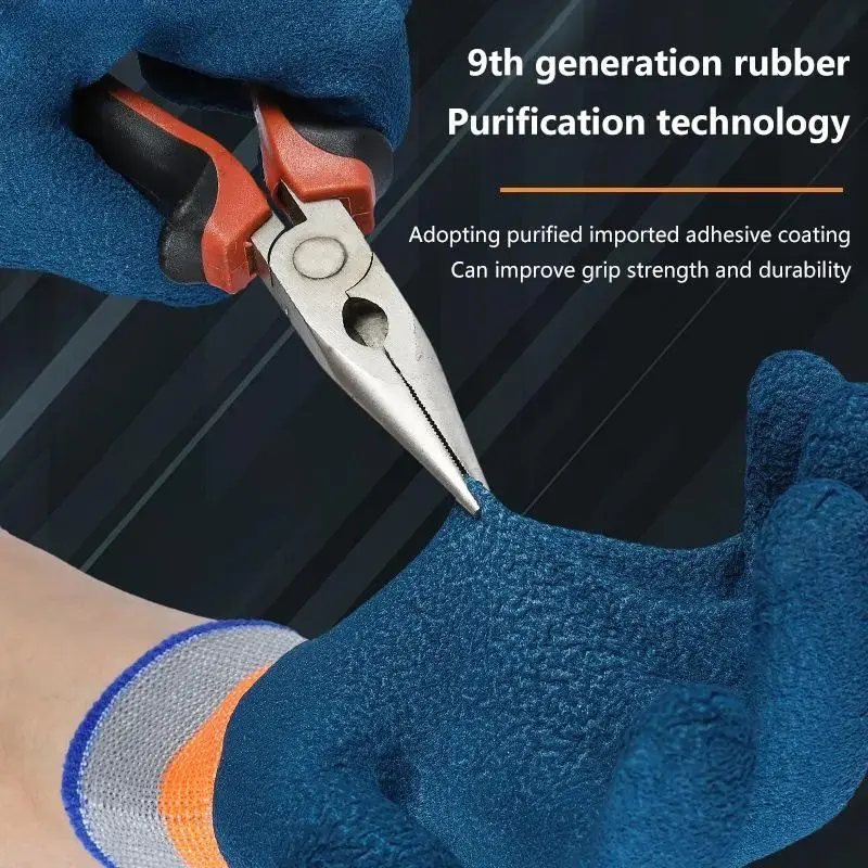 Heavy Duty Rubber Work Gloves | Waterproof | Anti-Slip | Chemical Resistant | 1 Pair