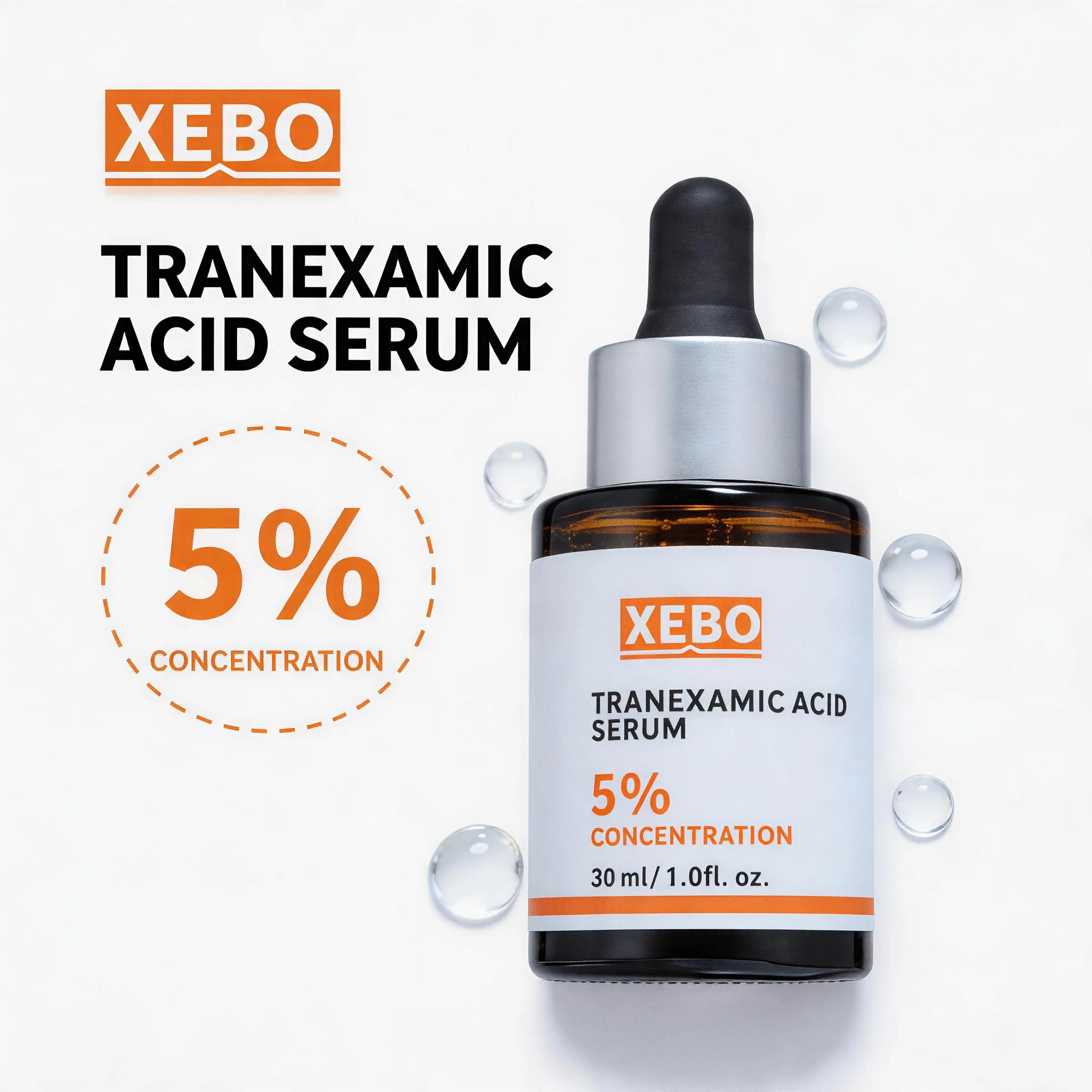XEBO 5% Tranexamic Acid Serum - Limited-Edition Best-Selling Anti Dark Spot Treatment, Hyperpigmentation Corrector, Brightening Face Serum, Moisturizing Spot Care for Flawless Skin