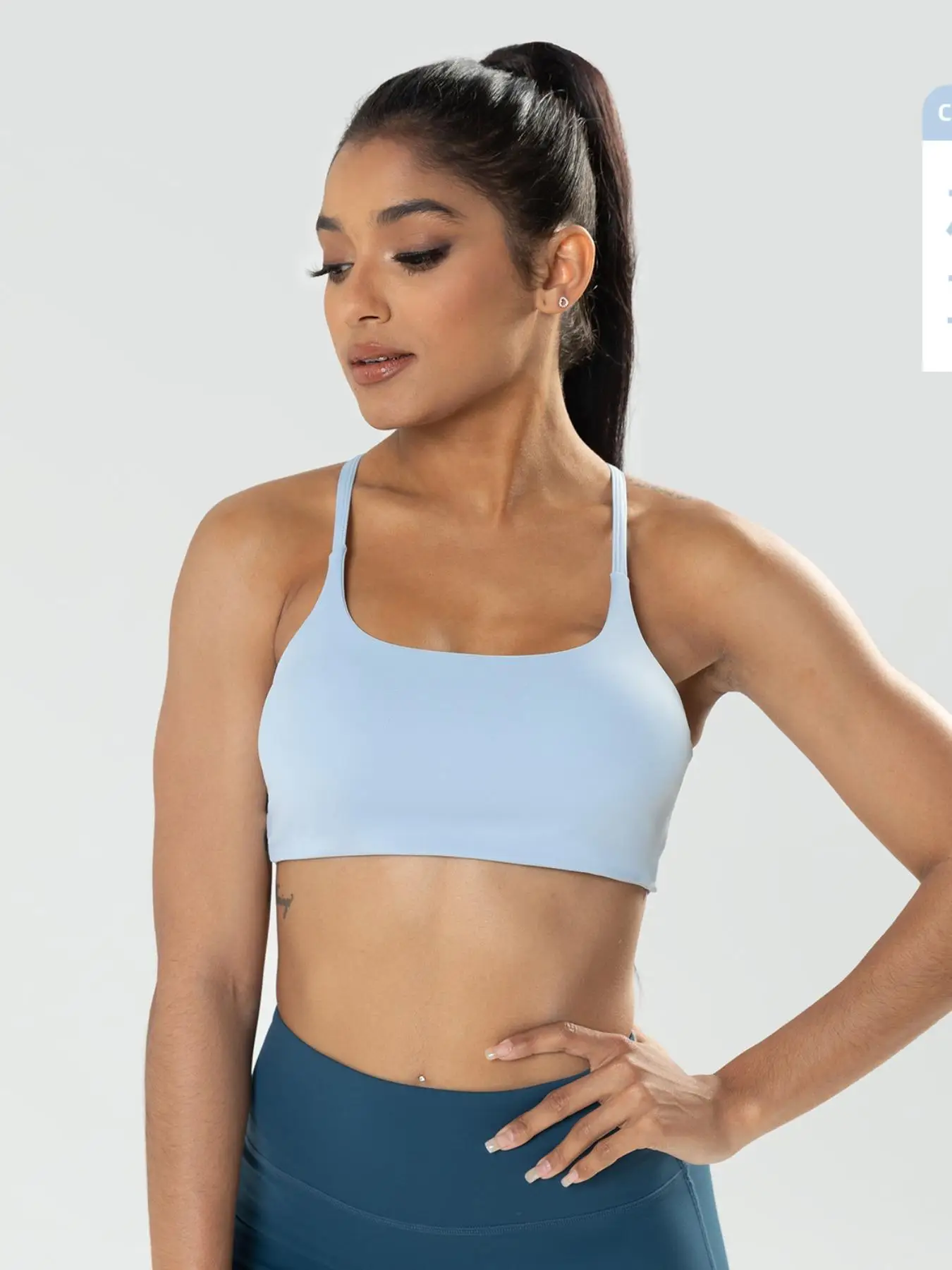 Sporty Women's Plain Criss Cross Back Sports Bra, Sports Bra for Women, Girly Gym Clothing, Summer Outfits, Solid Color Breathable Comfort Sports Lin