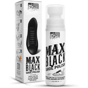 Max Black Shoe Polish for Leather Sneakers and Textiles