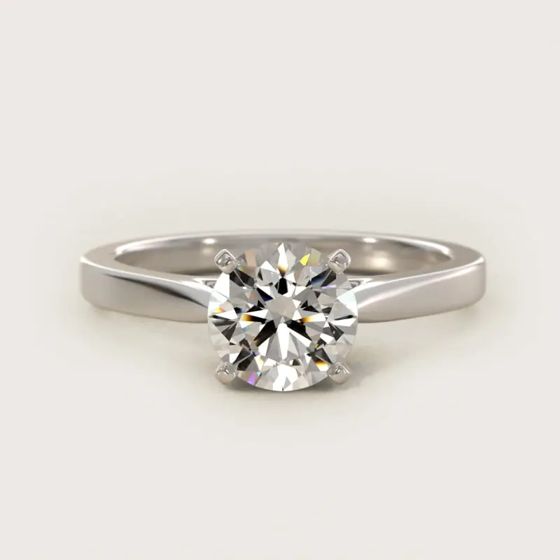Stephea 2.25 Carat Lab Grown Diamond Cathedral Solitaire Engagement Ring – Platinum