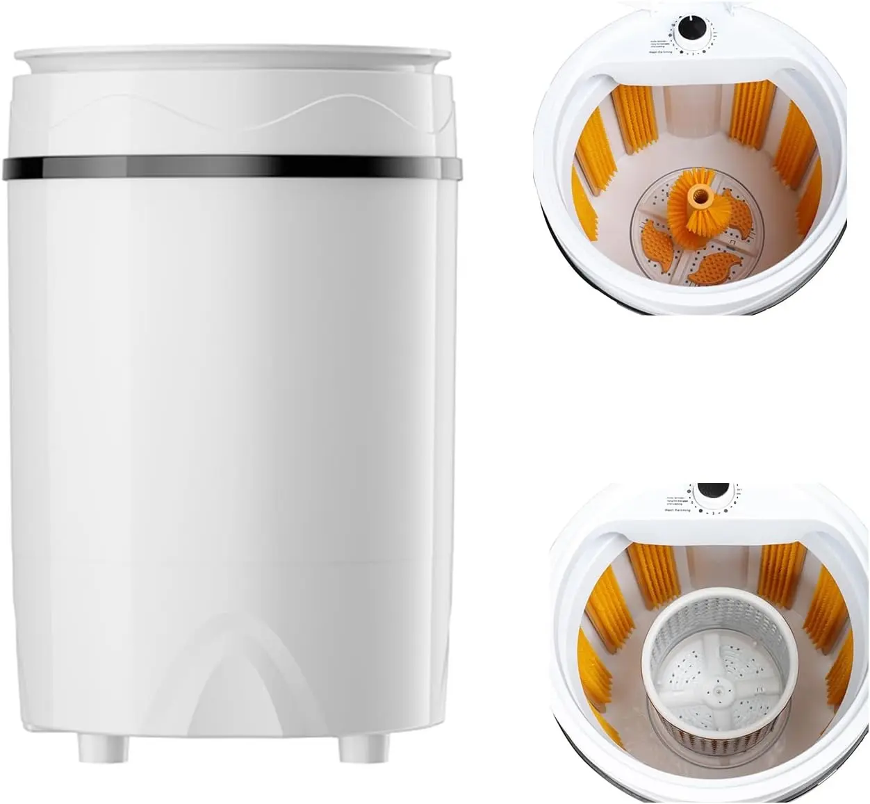 Portable shoe washer; semi-automatic mini washing machine with three functions: shoe washing/clothes washing and dehydration; PA soft bristles for deep cleaning, compact and lightweight, shoe bag washing machine, specially designed for shoe cleaning