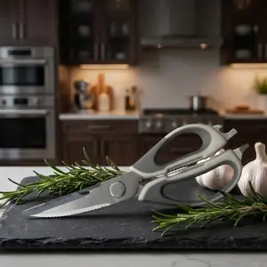 1PC,kitchen scissors, multi-functional scissors, detachable, sharp and durable, set bottle opener, walnut clip and other functions, comfortable handle, equipped with protective cover, suitable for kitchen and family, holiday gifts