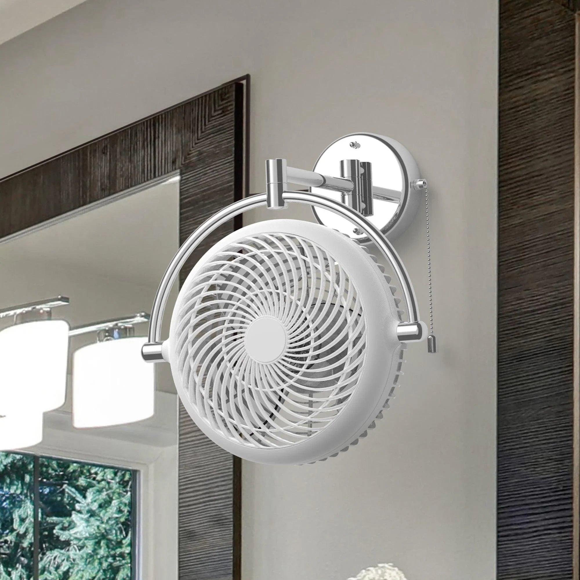 13" Industrial Bathroom Ceiling Fan with Pull Chain, Quiet Ventilation for Bath & Laundry