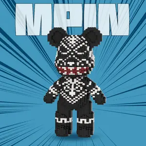 Creative Bear Design Building Blocks, Building Block Sets, 3350pcs Creative Building Toy, Decorative Home Decoration, Ideal Birthday Gift for Adults