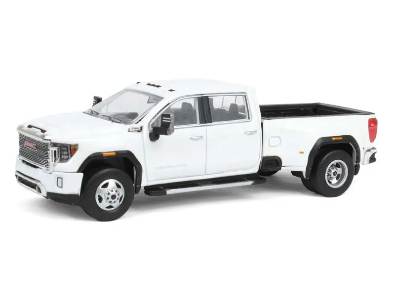 2022 GMC Sierra 3500 Denali Dually - White Frost (2nd Edition) 1:64 Scale Collector Model Car, Die Cast Vehicles, Diecast Car Model, GMC Truck by Karson Diecast Co. 51678B, Model Cars