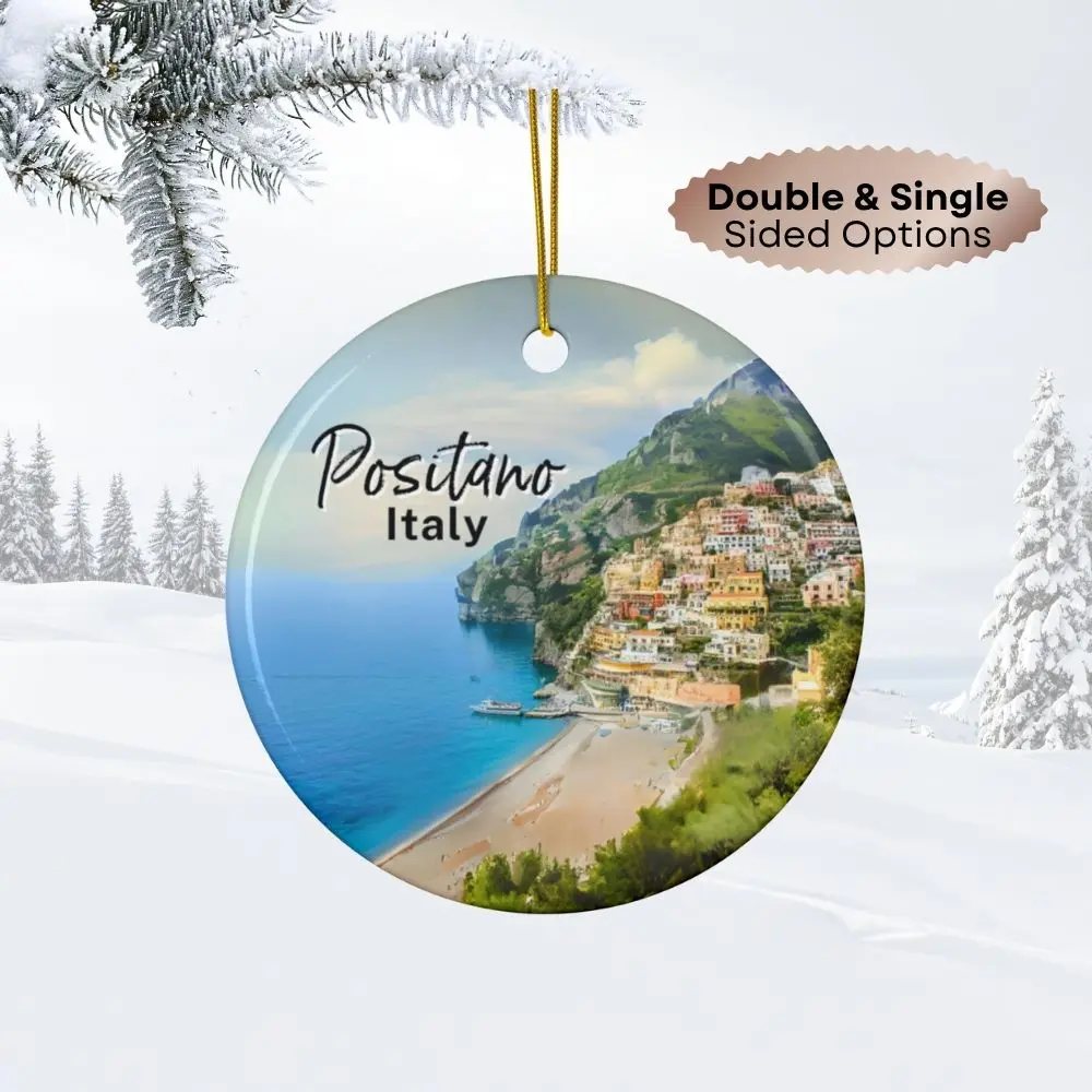 Positano Italy Travel Ornament | Christmas Keepsake | Artist-Created Ceramic Souvenir