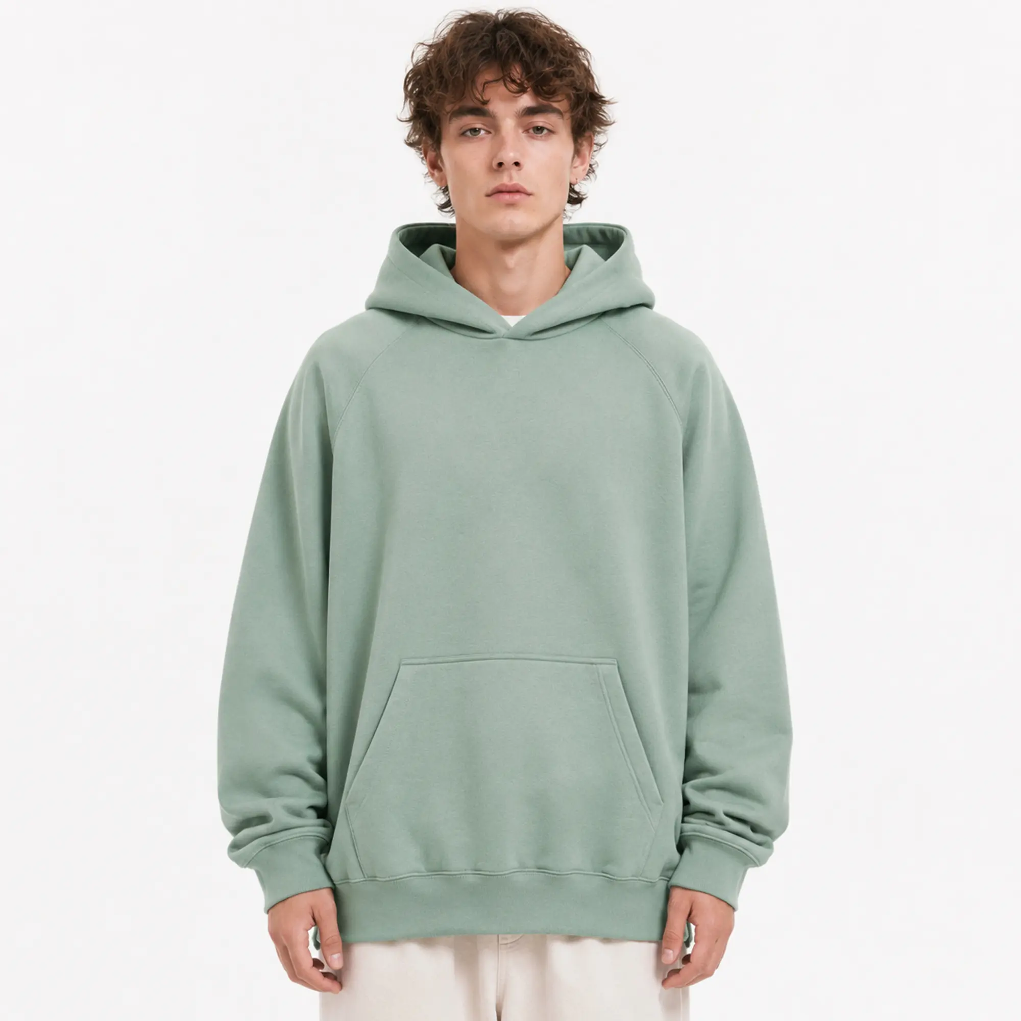 Unisex Oversized Pullover Hoodie, Casual Sycamore Sweatshirt with Kangaroo Pocket, Relaxed Fit Streetwear Lounge Top for Men and Women
