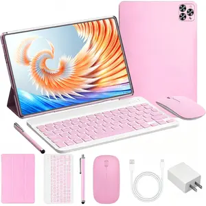 【DealsForYou】 10.1" Android 15 Tablet with Keyboard, Stylus, Mouse & Case – 4GB RAM, 64GB ROM, Dual SIM, 1280x800 IPS, 13MP+5MP Camera, 5000mAh Battery,for Valentine’s Day Gift