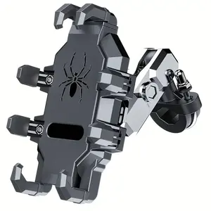 Motorcycle Phone Mount Shockproof Handlebar Bike Phone Holder, Anti-Vibration Aluminum for Dirt Bike Off-Road Mountain Bike