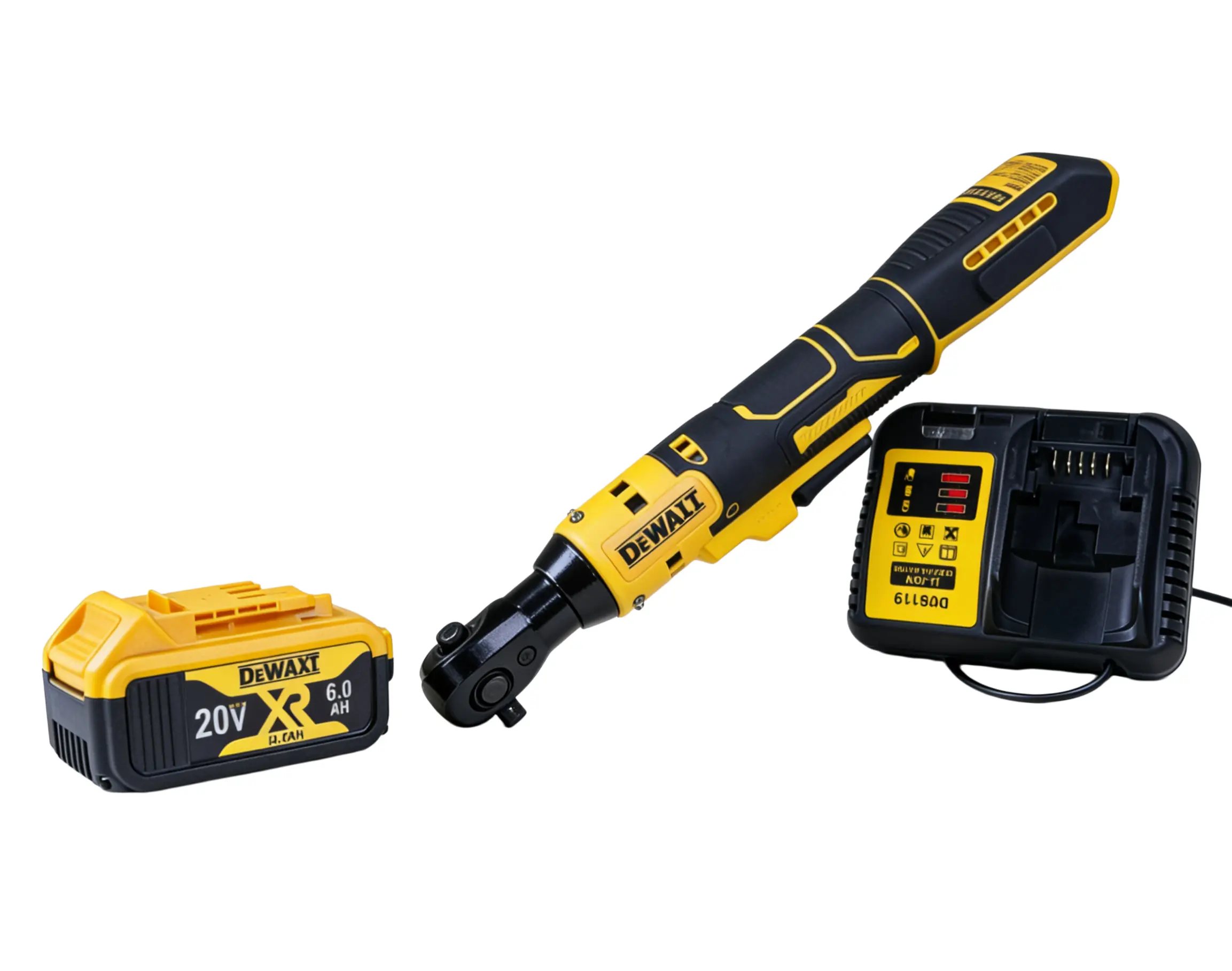 DEWALT DCF512 Compact Cordless Ratchet Wrench Socket Kit, Auto Repair Tools with Variable Speed, Anti-Slip Sockets, Hard Storage Case for Hardware Nuts Disassembly in Tight Spaces
