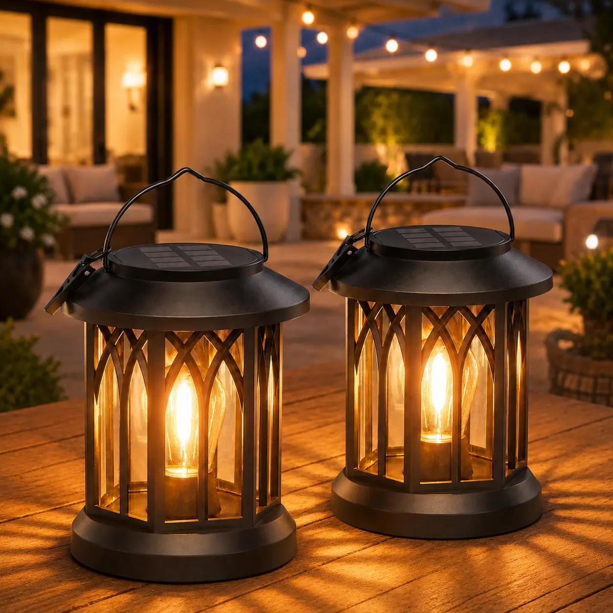 KOOPER Solar Lantern Outdoor Lights, Upgraded Solar Outdoor Lights, Bright Solar Lanterns Outdoor Waterproof, Hanging Solar Powered Lantern Over 12Hrs Lights for Outside Garden Yard Patio Tree Path Decor