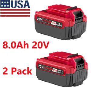 New 2Pack 20 Volt 8.0Ah Lithium-ion Battery for Porter Cable 20V MAX countC685L countC68