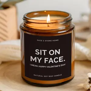 Sit On My Face Candle, Dirty Valentines Day Gift Box, Adult Humor, Funny Gifts, Gift For Him, Valentine Day Gift For Him, Best Friend Birthday Gift, Soy Candle, Gift For Him, Candle Gift