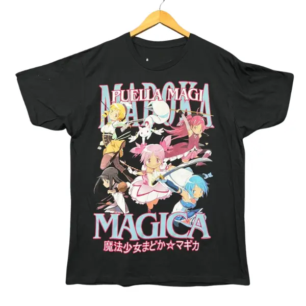 Y2K Puella Magi Madoka Magica T-Shirt - Vintage Graphic Tee – Unisex S-3XL – Menswear & Womenswear – Streetwear Tops – Casual Cotton Crewneck Shortsleeve T-shirt