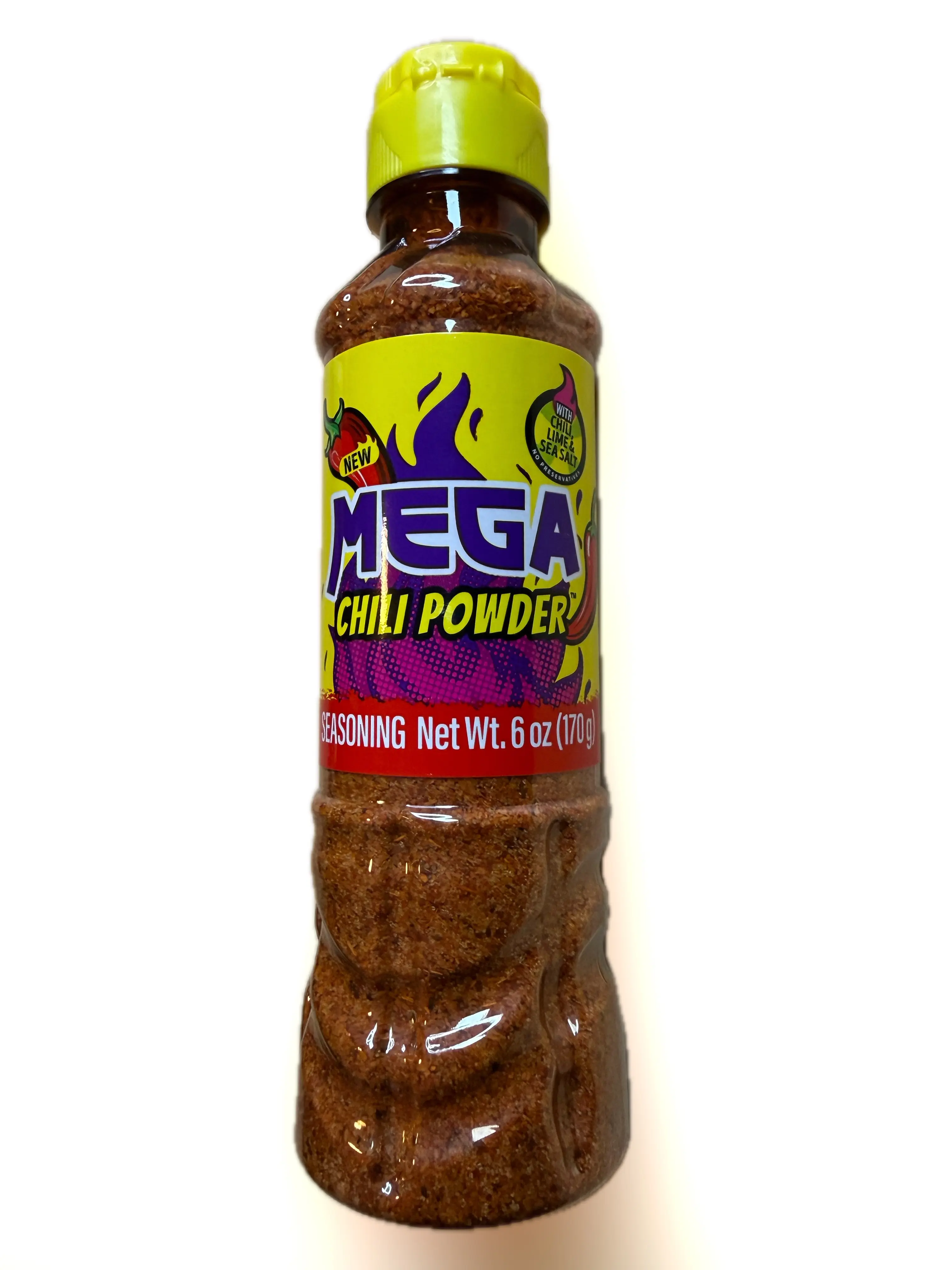Chile en Polvo Mega con Sal de Mar y Limon 6 oz | Mega Chili Powder Seasoning with Lime & Sea Salt – 6 oz (170 g)