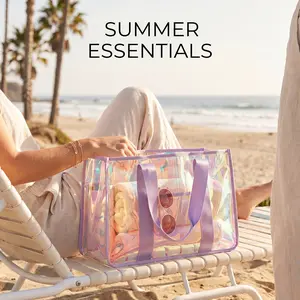 Holographic "FUTURE" Tote, The Ultimate Y2K Jelly Bag for Every OOTD Free Experess