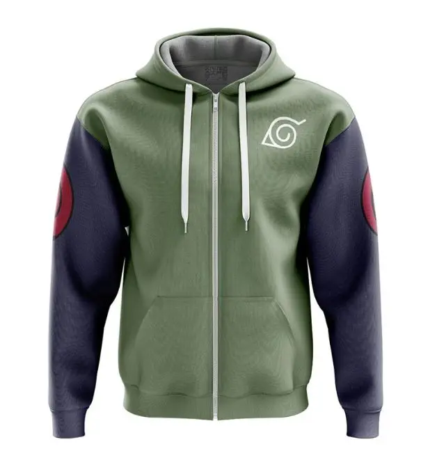 Konoha Jonin Shippuden Streetwear Zip Hoodie Jacket, Anime fan Zip up hoodie, Perfect for Fall & Winter with Fitted Design #anime  #hoodie #jacket #menwear