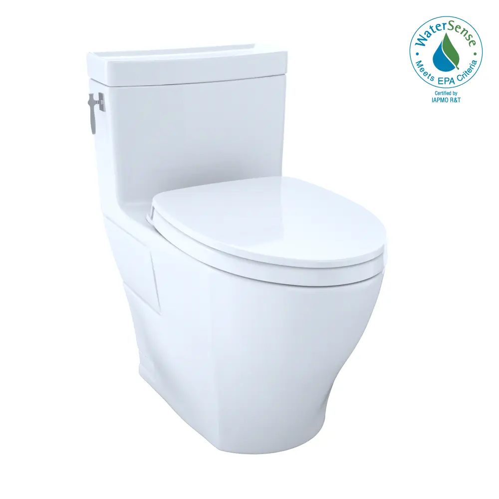 TOTO AIMES® MS626124CEFG#01 ONE-PIECE TOILET, 1.28GPF, ELONGATED BOWL - WASHLET®+ CONNECTION - SoftClose Seat Included