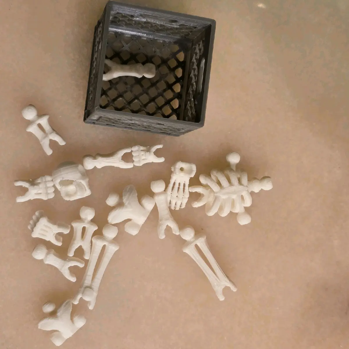 Miniature poseable Skeleton, 3d printed action figure puzzle toy creative animal Mini Pocket figurine home decor great gift festive pvc Realistic mini brand print mini