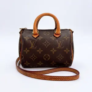 Pre-owned Louis Vuitton canvas Crossbody Bags Monogram Nano Speedy bag(TB1199)