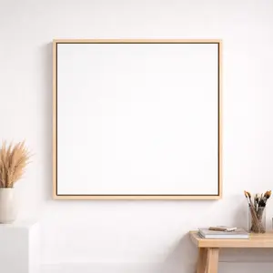 16x16″ Pre-Framed Blank Canvas for Artists – Ready to Hang, Made in the USA