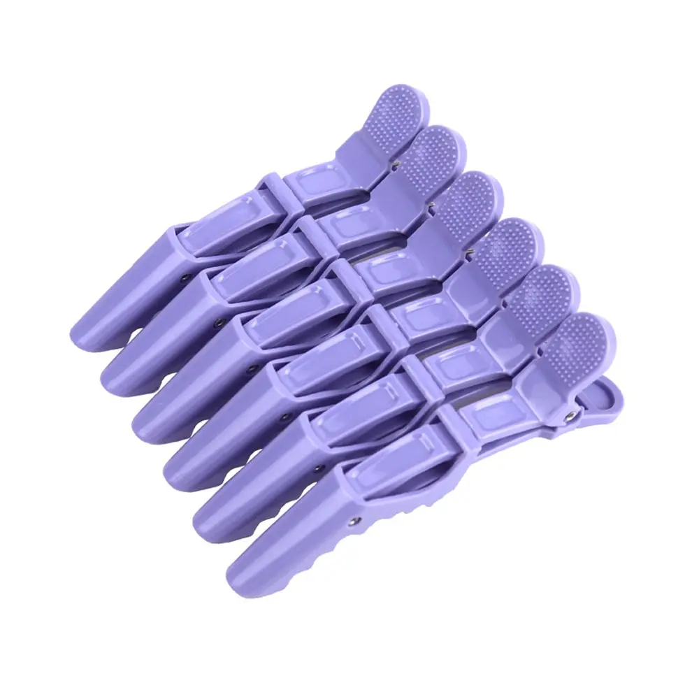 6 pcs Alligator Hair Clips for Styling Sectioning, Non-slip Grip Clips for Hair Cutting, Durable Women Professional Plastic Salon Hairclip with Wide Teeth & Double-Hinged Design, Hair Clip Set