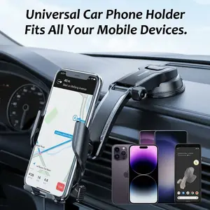 Drive Safe! Universal Car Phone Holder, 360° Suction Mount for Dashboard & Windshield, All Phones, Road Trips & Daily Commute