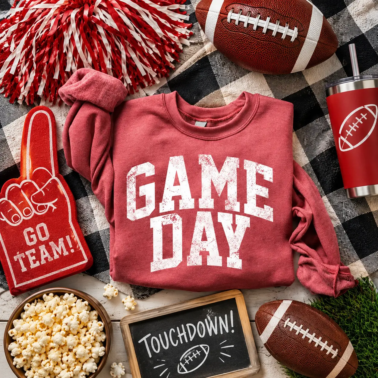 Game Day Football Season Sweatshirt, Football Mom Sweater, Football Doodle Mama Crewneck, Fall Season Graphic