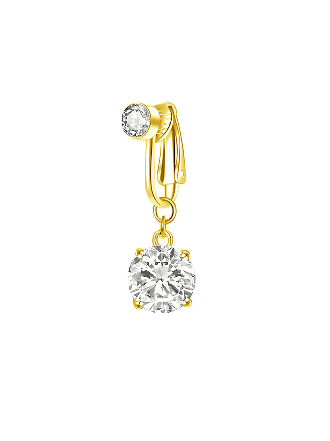 Women's Butterfly Heart Belly Ring, Belly Button Rings, Belly Hoops, Faux Button Clip Jewelry, Body Jewelry, Fashionable Daily Wear & Gift Accessory, Stylish Navel Piercing Design, Body Jewellery