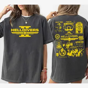 Helldivers 2 Shirt, Helldivers Doodle Art Shirt