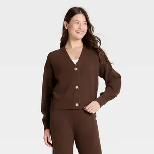 Women's Cable Sweater Cardigan - Auden Women's Cable Sweater Cardigan - Auden
